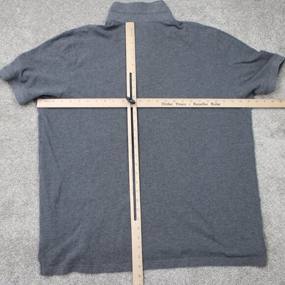 Brooks Brothers 1818 Shirt Men 2XL XXL Gray Performance Polo Cotton Short Sleeve - Picture 9 of 12